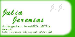 julia jeremias business card